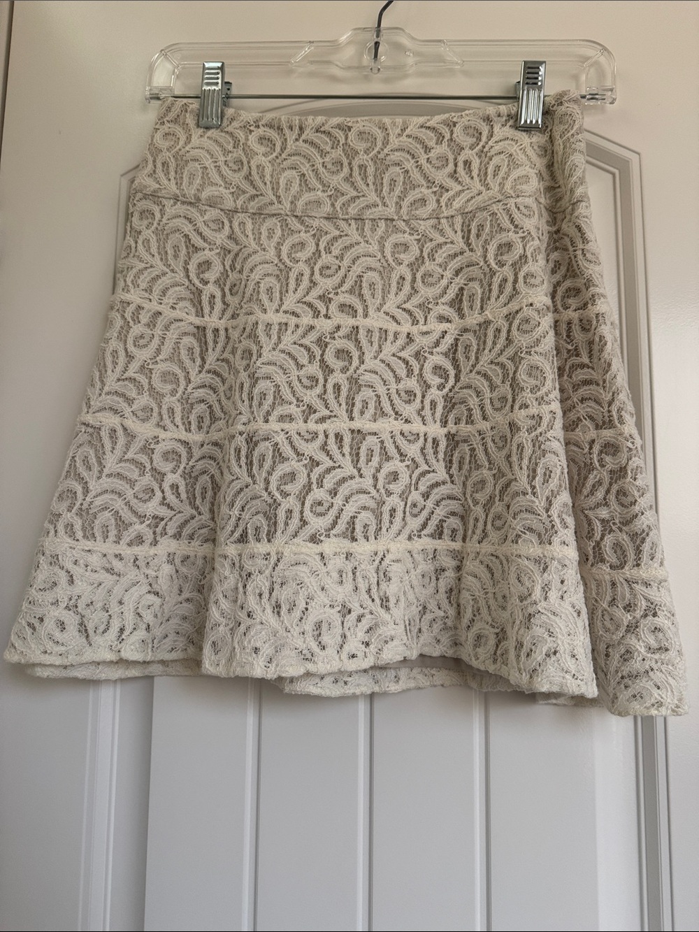 Express Cream Lace Mini Skirt Size 0